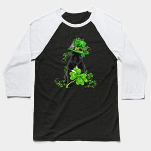 Lucky French Bulldog Shamrock St Patrick's Day Baseball T-Shirt